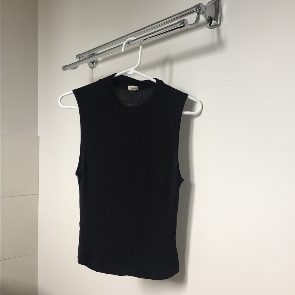 Mock-Neck Stretchy Tank Top